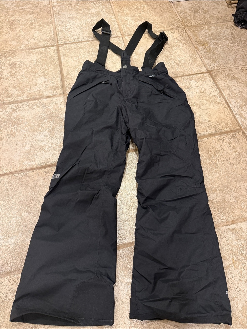 The North Face Black Kids' Snow Bib Pants with Adjustable Suspenders